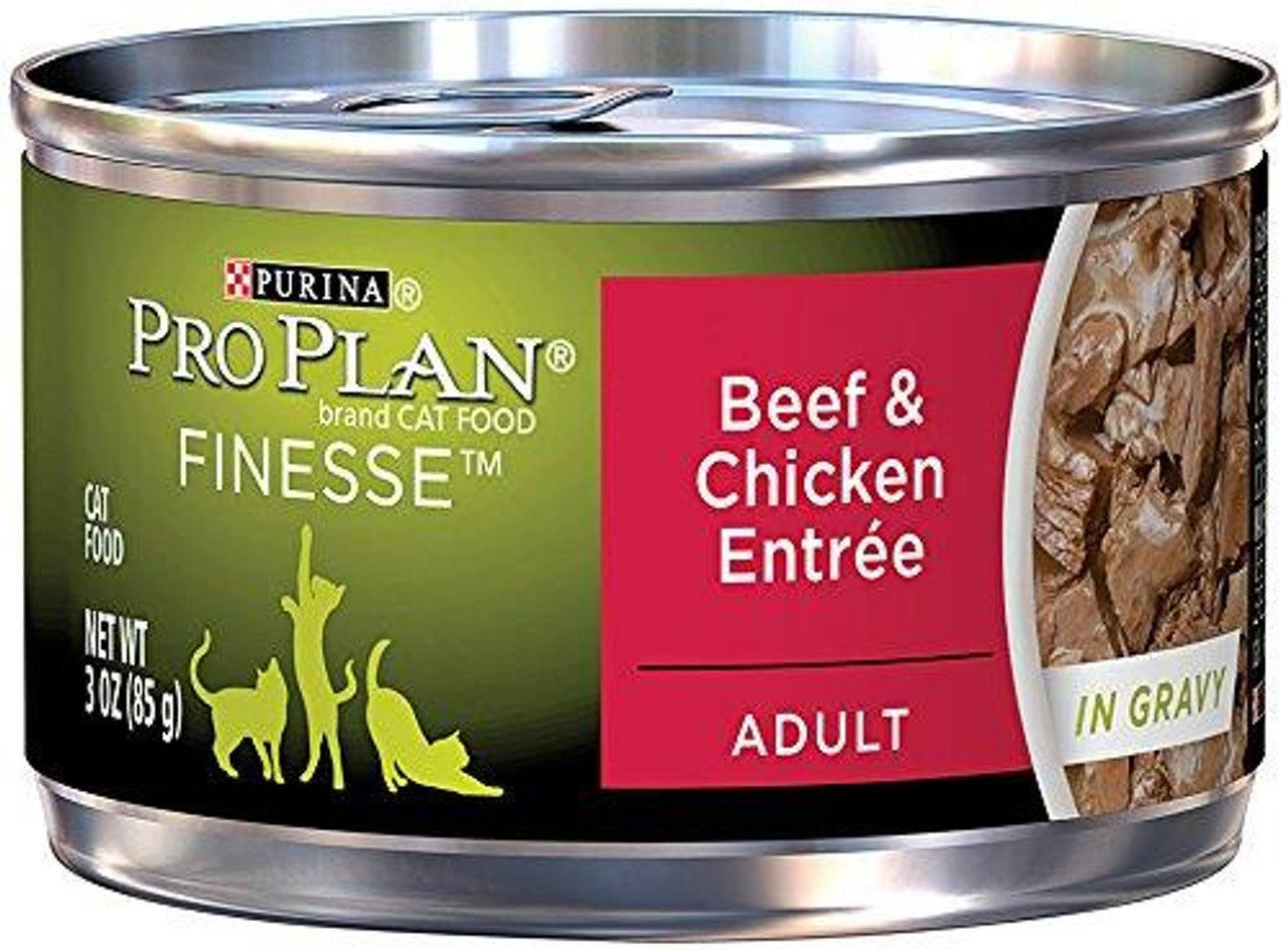 Purina Pro Plan Gravy Beef & Chicken Entree Wet Cat Food, 3 oz.