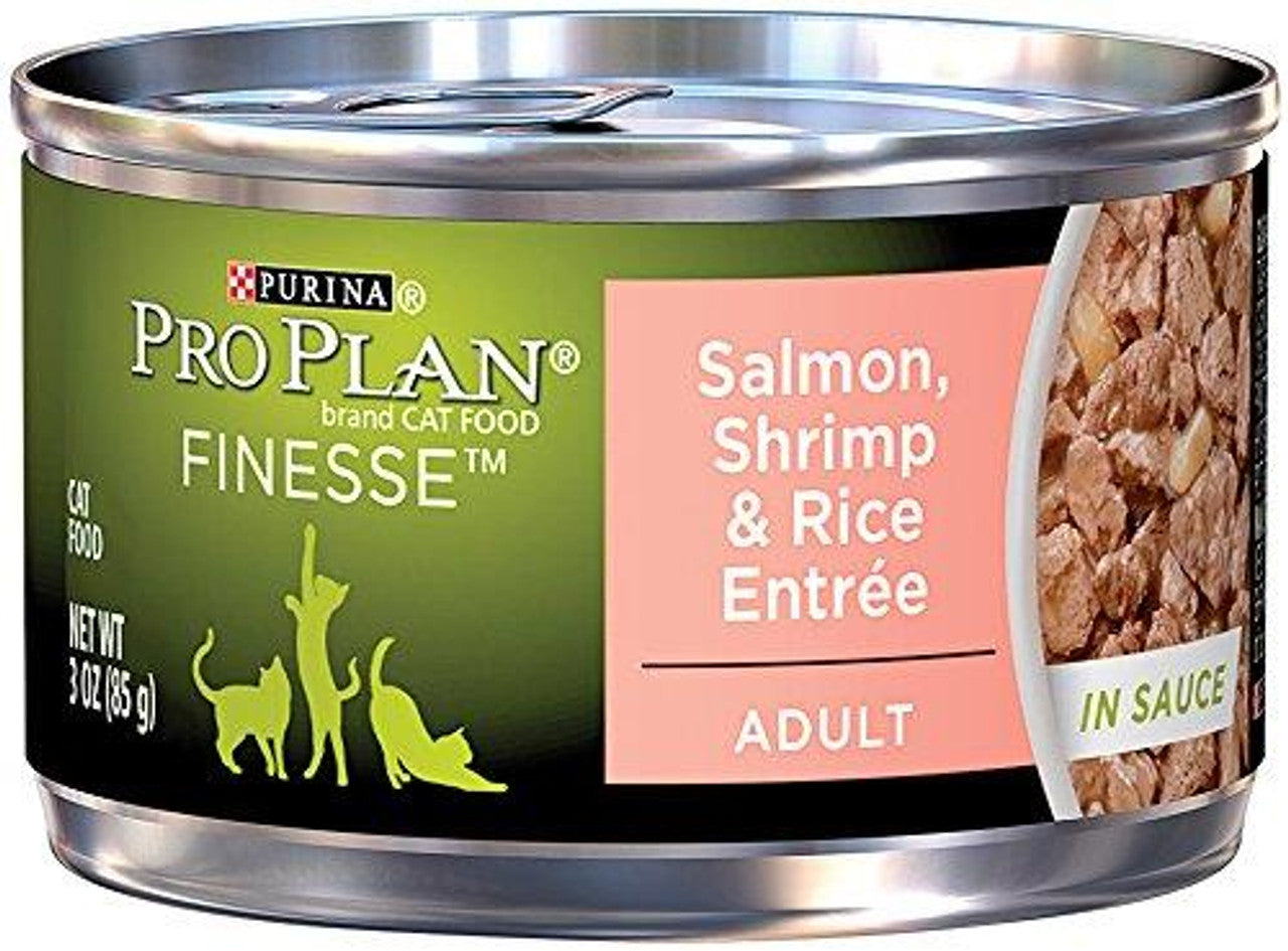 Purina Pro Plan Complete Essentials Salmon, Shrimp & Rice Pate Wet Cat Food, 3 oz.
