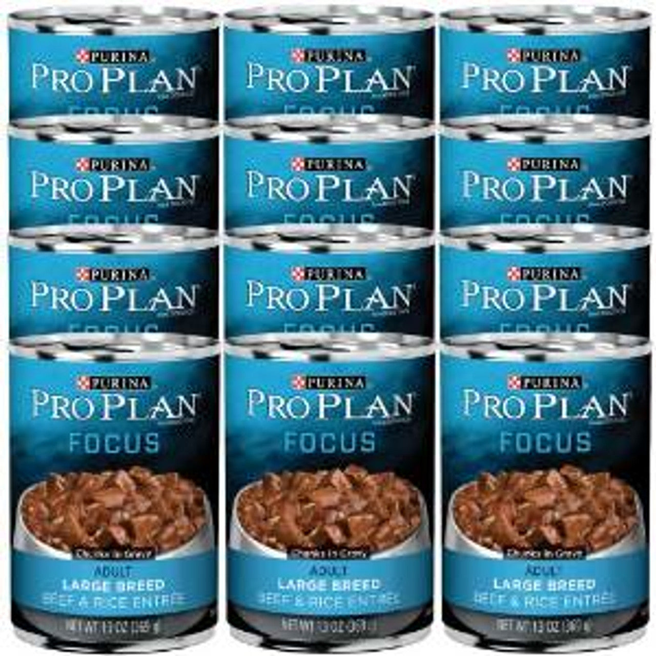 Purina Pro Plan Large Breed Beef & Rice Wet Dog Food, 13 oz.
