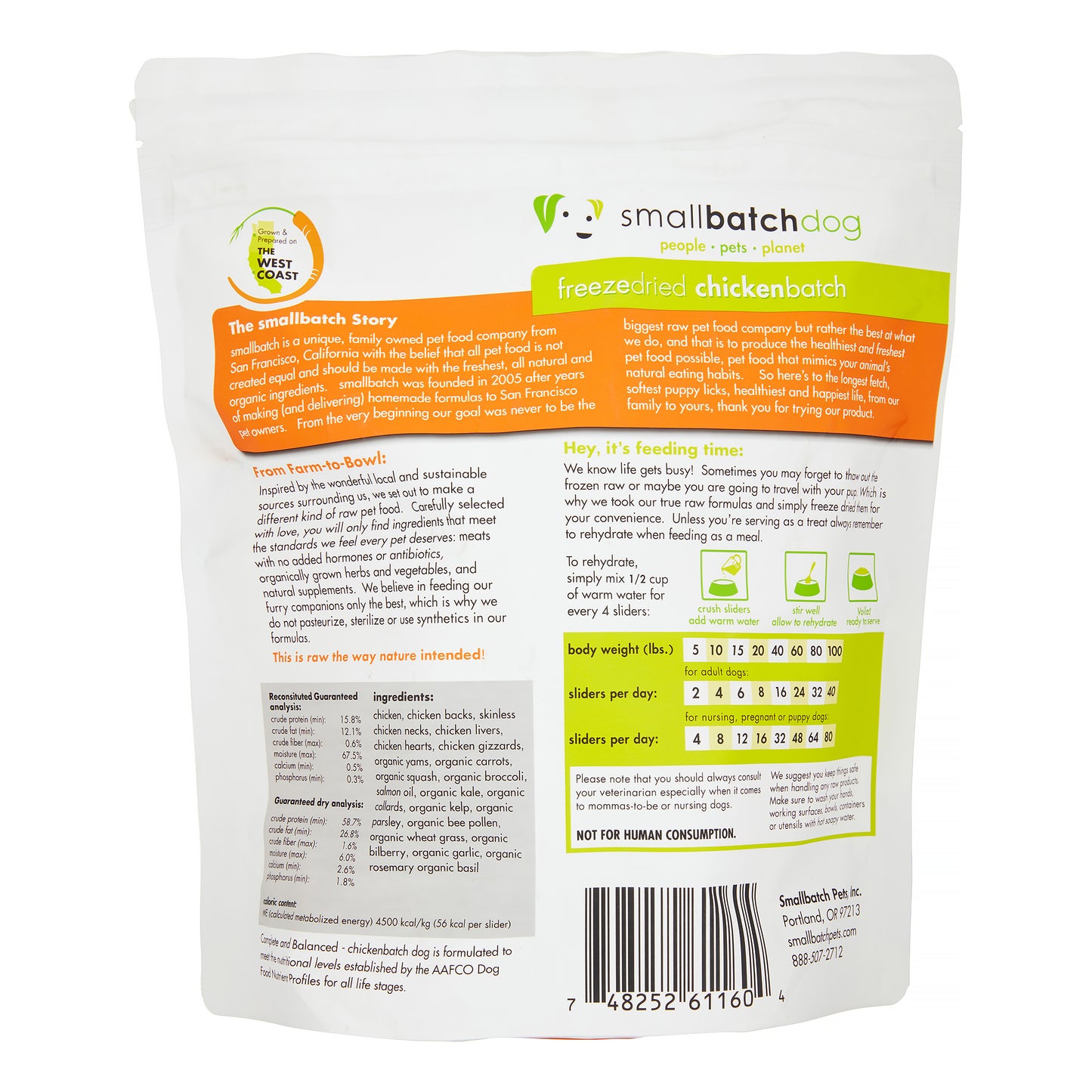 Smallbatch Chicken Batch Freeze-Dried Dog Food, 14 oz.