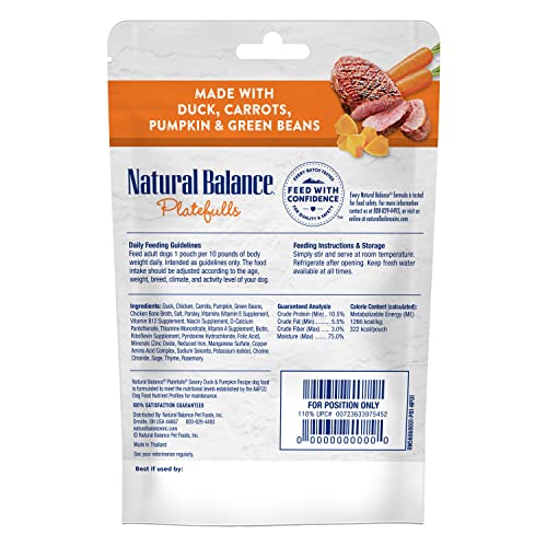 Natural Balance Platefulls Duck & Pumpkin Wet Dog Food, 9 oz.