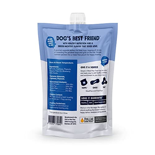 West Paw Blueberry & Chia Seed Nut Butter Dog Treats, 6.2 oz.