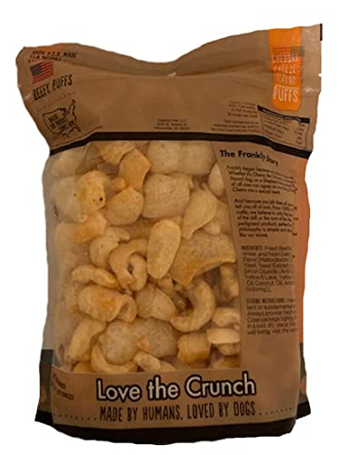 Frankly Cheddar Cheese Flavor Beefy Puffs 100% Usa Made Collagen Packed Snack 5 Ounce Package Dog 5 oz
