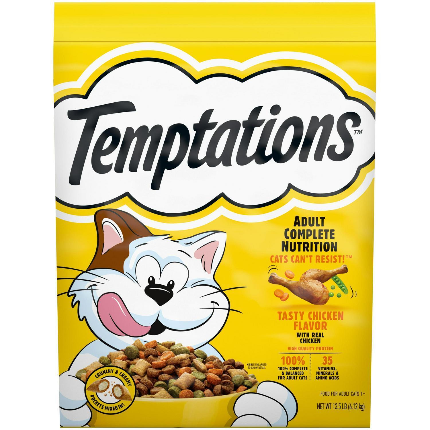 Temptations Tasty Chicken Flavor Dry Cat Food 13.5lb Bag