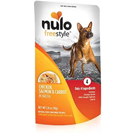Nulo FreeStyle Chicken, Salmon & Carrot in Broth Dog Food Topper, 2.8 oz. (24 Pack)