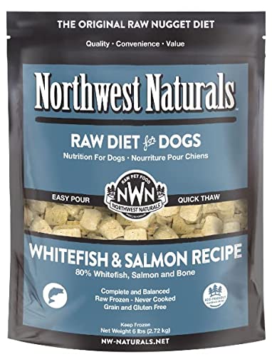 Northwest Naturals Grain-Free Whitefish & Salmon Nuggets Raw Frozen Dog Food, 96 oz.