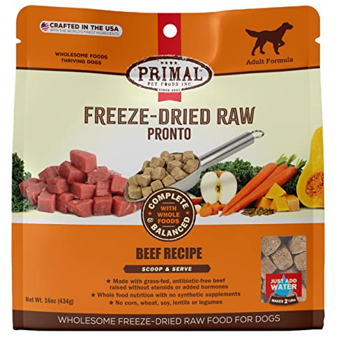 Primal Beef Formula Freeze-Dried Pronto Dog Food, 16 oz.