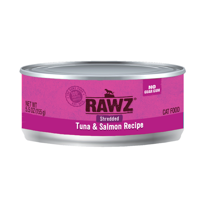 Rawz Shredded Tuna & Salmon Canned Cat Food, 5.5 oz.