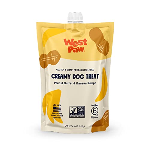 West Paw Peanut Butter & Banana Creamy Dog Treats, 6.2 oz.