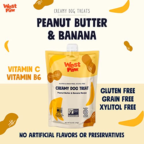 West Paw Peanut Butter & Banana Creamy Dog Treats, 6.2 oz.