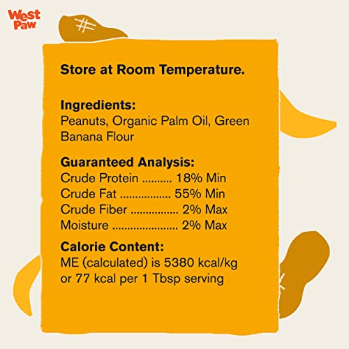 West Paw Peanut Butter & Banana Creamy Dog Treats, 6.2 oz.