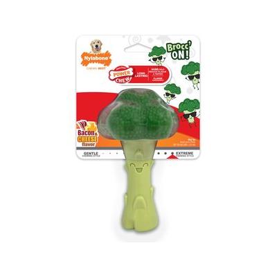 Nylabone Power Chew Broccoli Dog Chew Toy Bacon & Cheese Flavor, Large (1 Count)