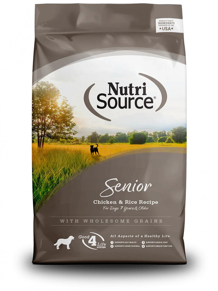 Nutrisource Senior Chicken & Rice Dog Food, 26 Lb Bag