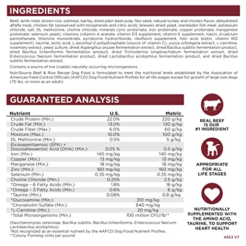 NutriSource Beef & Rice Dry Dog Food, 26 lbs.