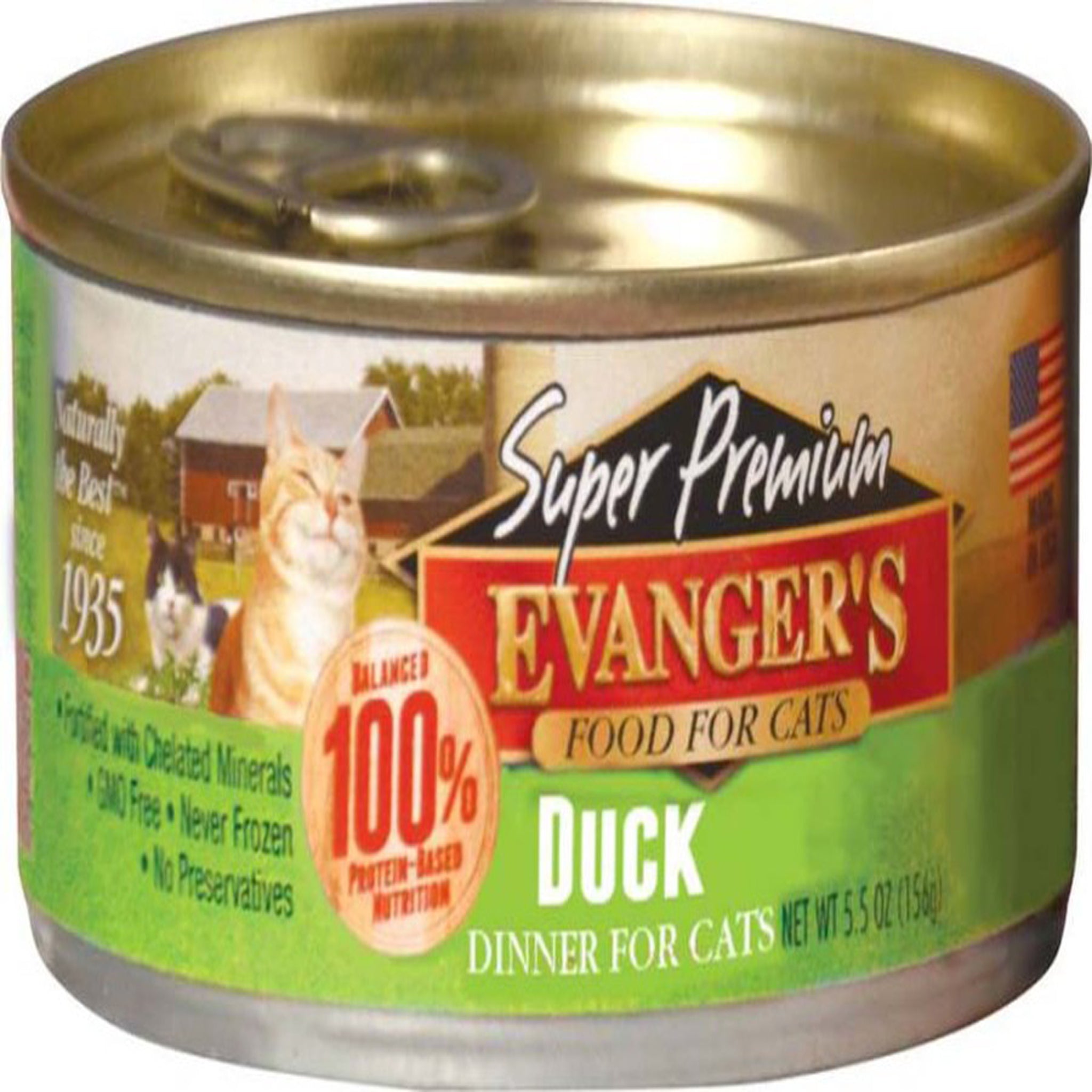Evanger's Super Premium Duck Wet Cat Food, 5.5 oz.