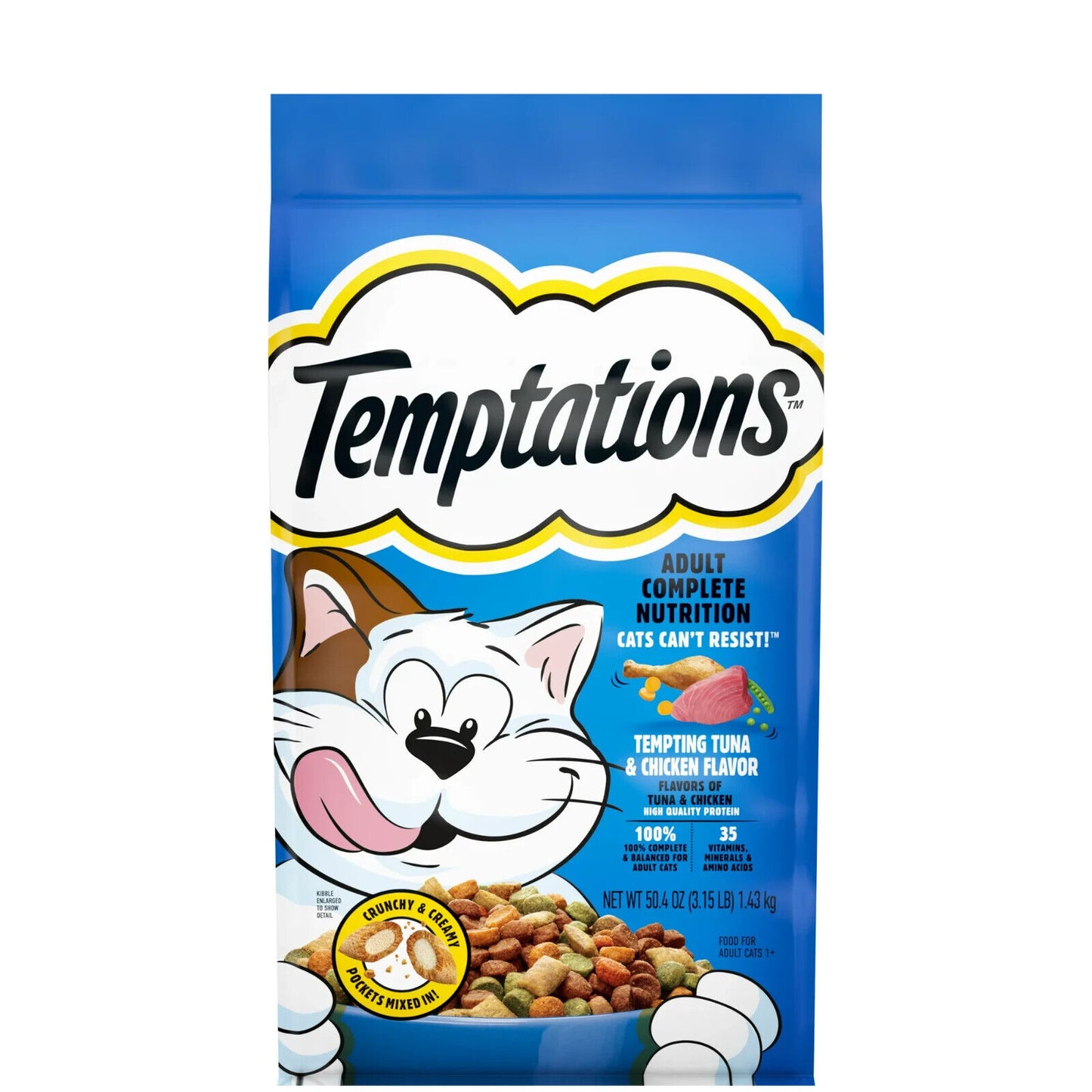 Temptations Tuna & Chicken Cat Food, 3.1 lbs.