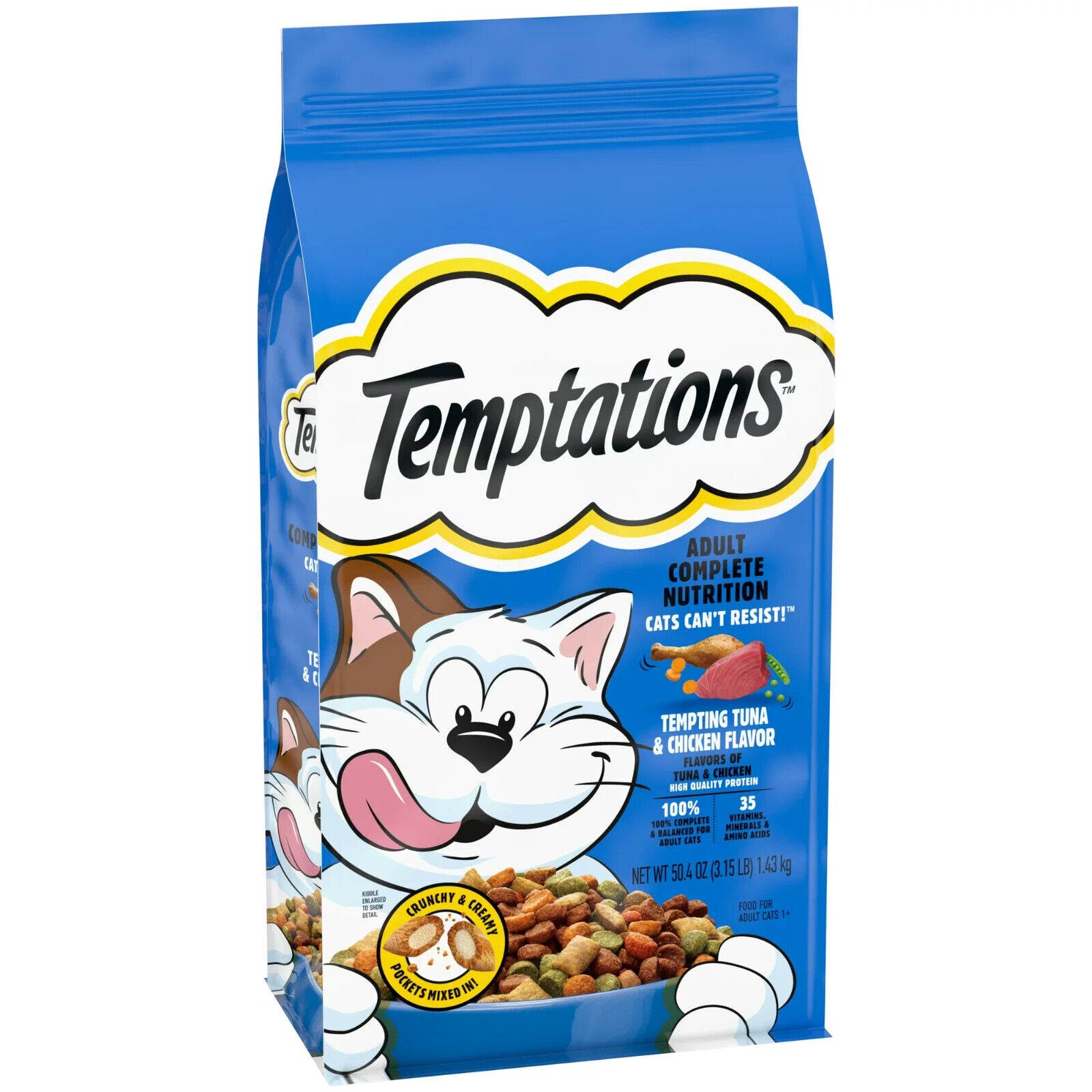 Temptations Tuna & Chicken Cat Food, 3.1 lbs.