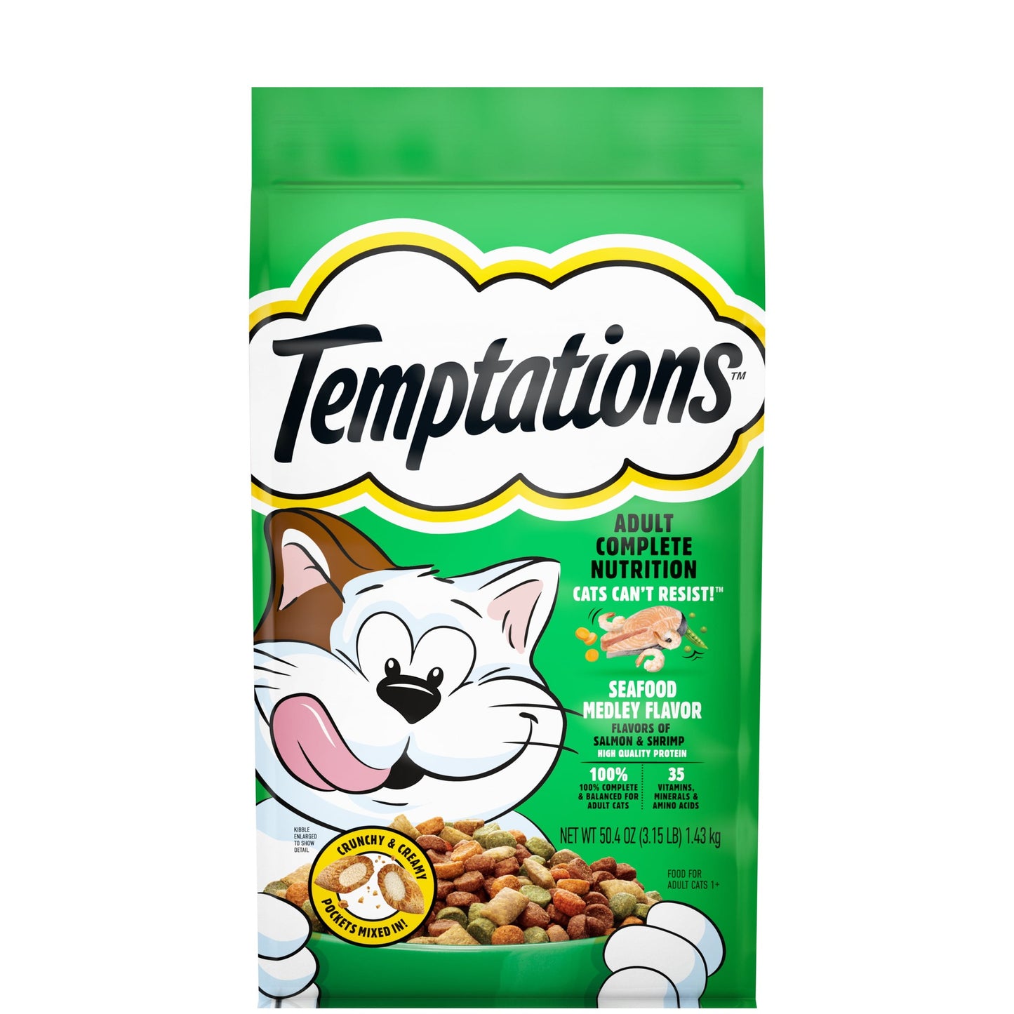 Temptations MixUps Seafood Medley Flavor Dry Cat Food 3.1lb Bag