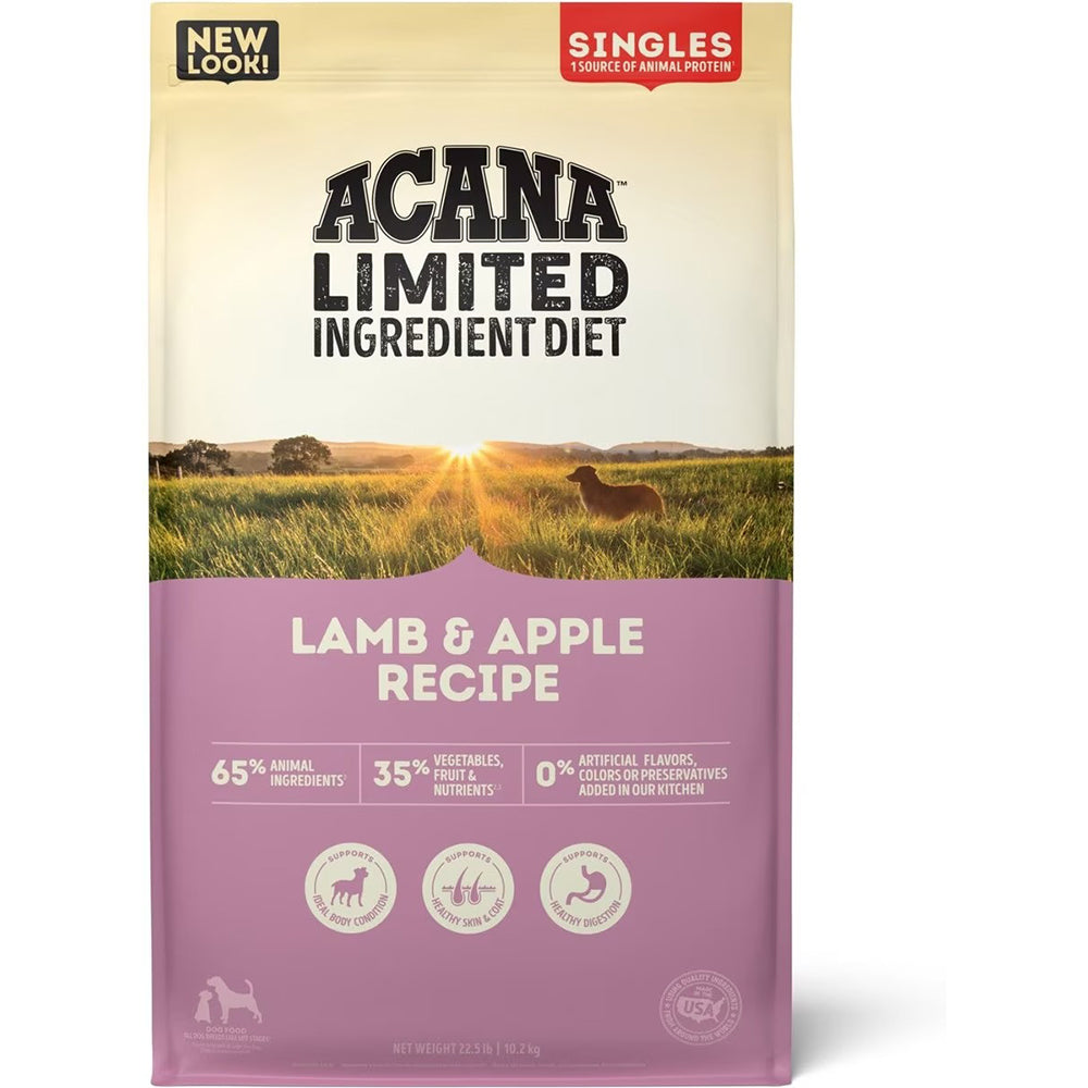 Acana Lamb & Apple Dry Dog Food, 22.5 lbs Bag