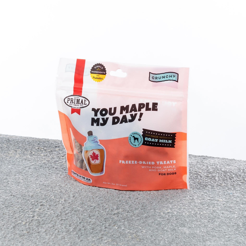 Primal Maple My Day Pork & Goat Milk Dog Treats, 2 oz.