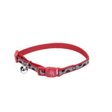 Coastal Lazer Brite Reflective Red Bubbles Adjustable Breakaway Cat Collar