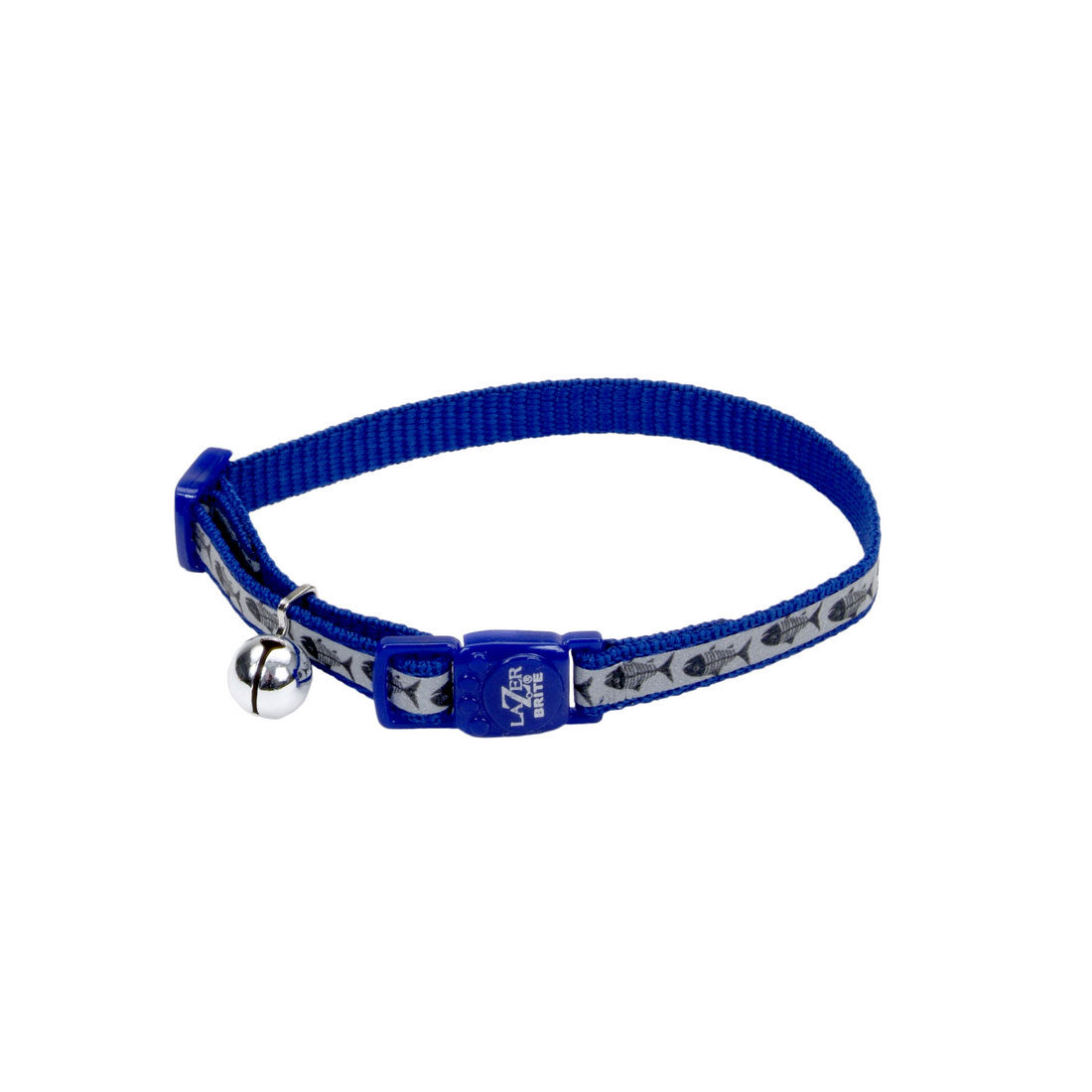Coastal Lazer Brite Reflective Fishbone Breakaway Adjustable Cat Collar