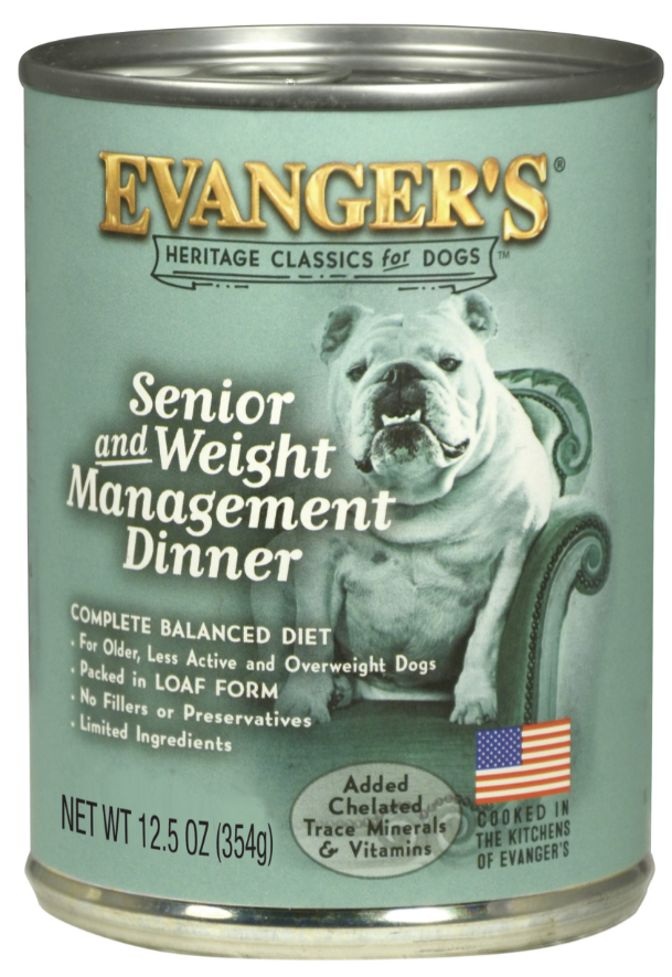 Evanger's Heritage Classics Senior Weight Management Wet Dog Food 12.5oz