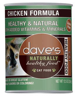 Dave's Pet Food Naturally Healthy Chicken Wet Cat Food, 12.5 oz.