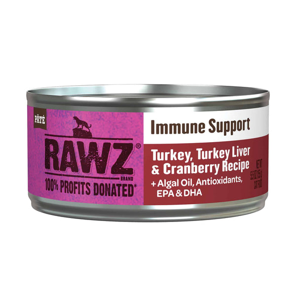 Rawz Immune Support Turkey Liver Wet Cat Food, 5.5 oz.