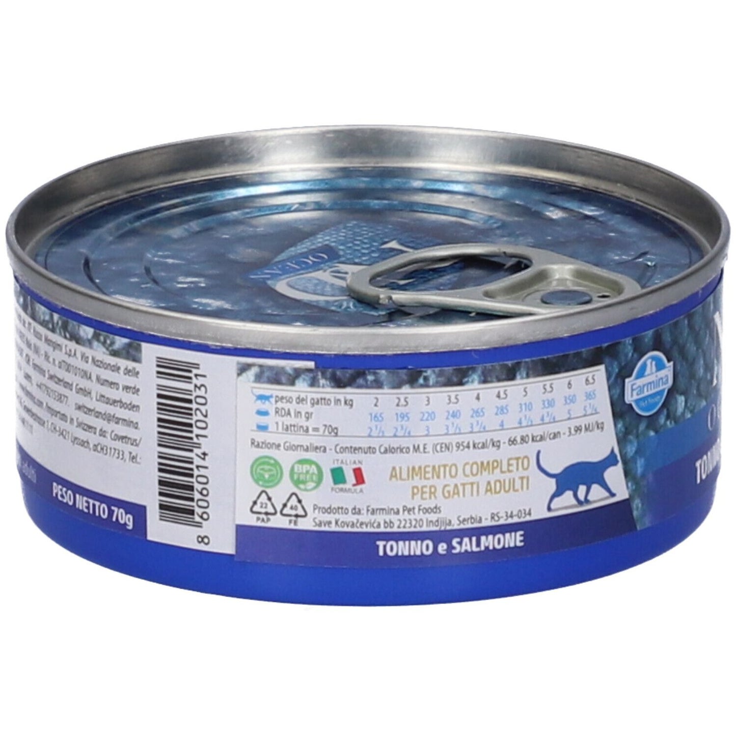Farmina N&D Farmina Cat Adult Cat Ocean Tuna & Salmon Can 12.3 oz