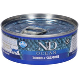 Farmina N&D Farmina Cat Adult Cat Ocean Tuna & Salmon Can 12.3 oz