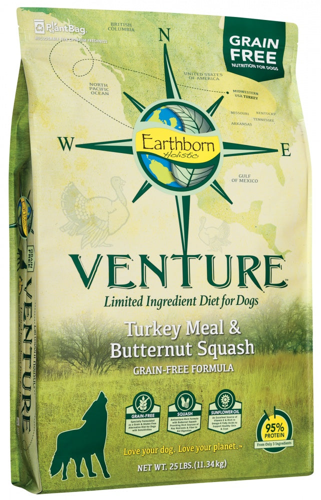 Earthborn Holistic Venture Grain-Free Dry Dog Food, 25 lbs.