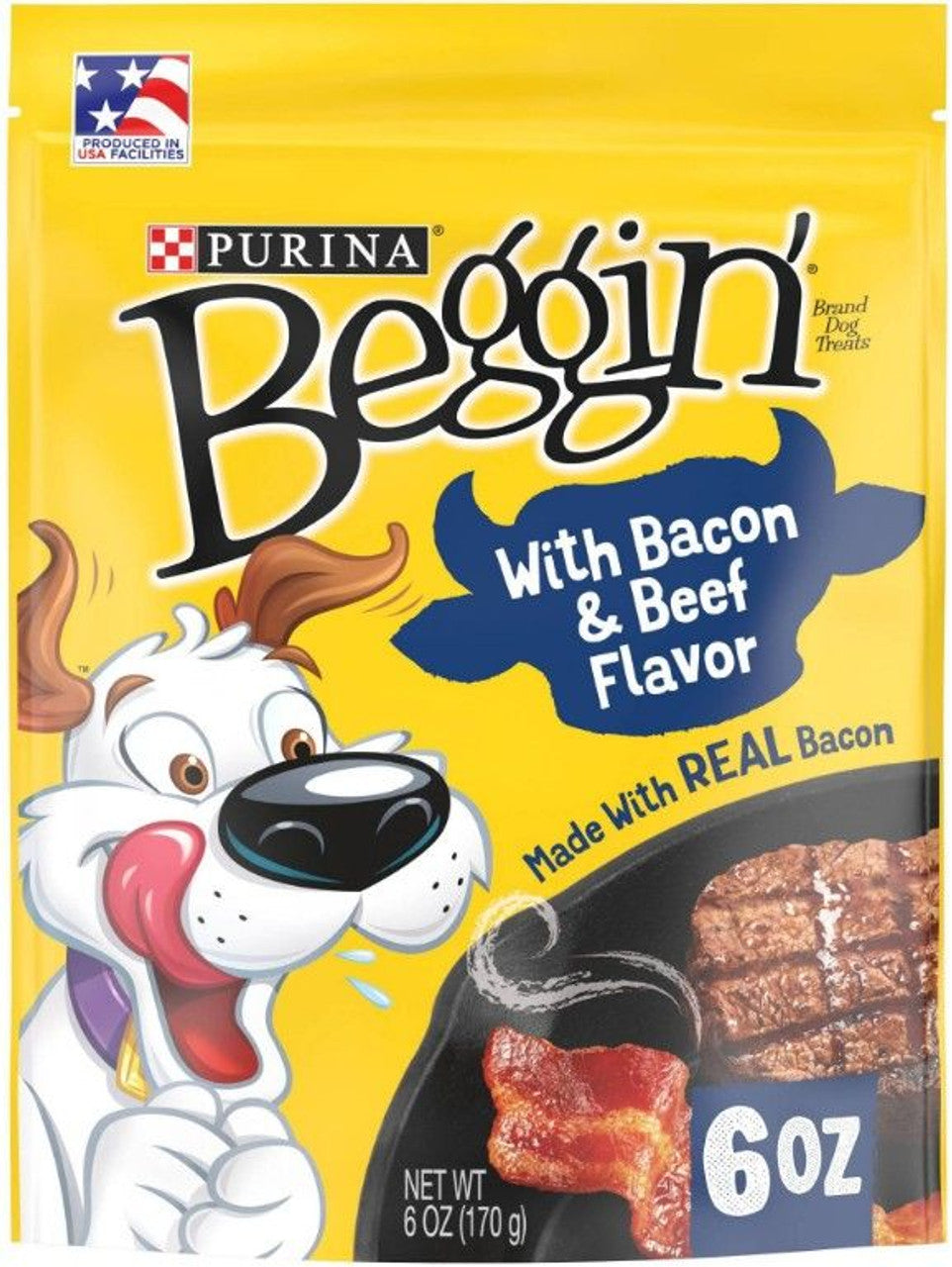 Purina Beggin' Strips Bacon, Pork & Beef Flavor Chewy Dog Treats, 6 oz.