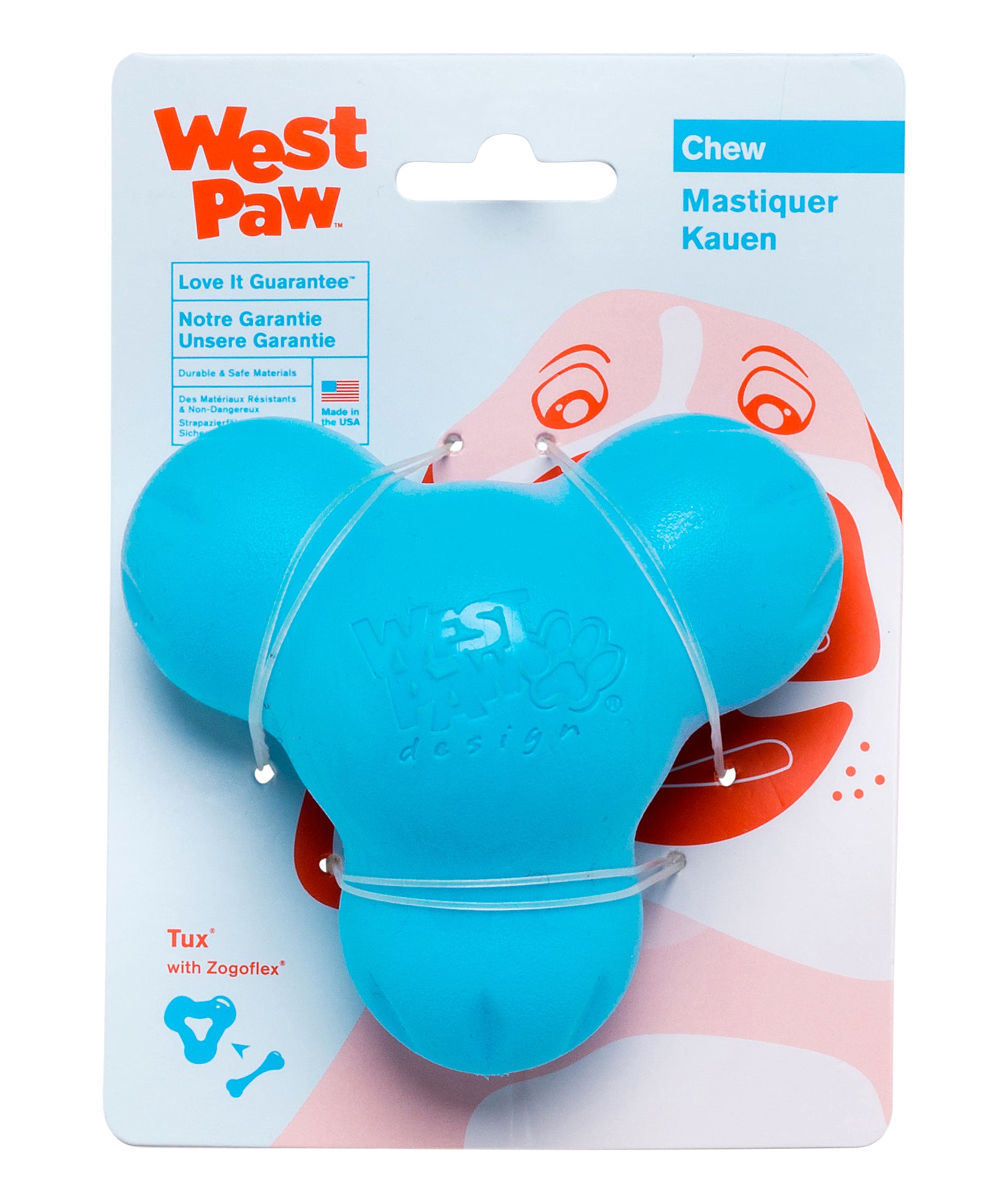 West Paw Zogoflex Tux Treat-Dispensing Dog Toy, Small
