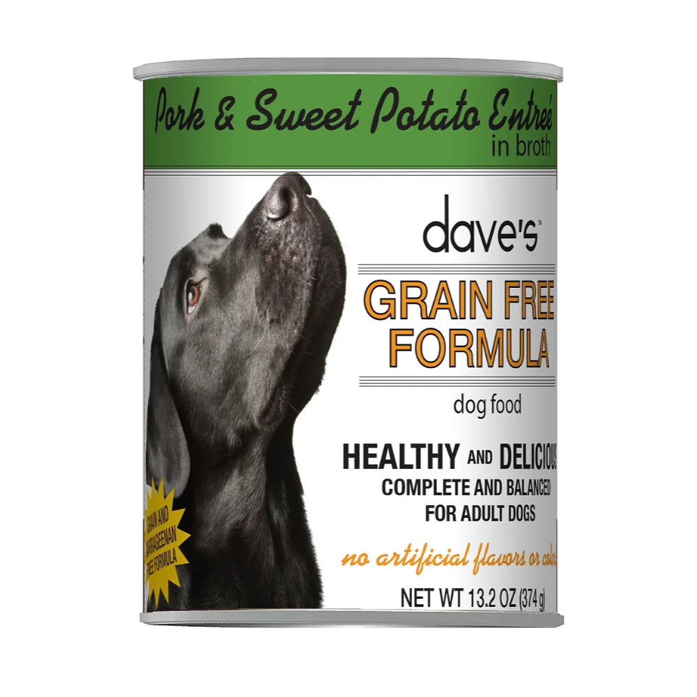 Dave's Pet Food Grain-Free Pork & Sweet Potato Canned Dog Food, 13.2 oz.