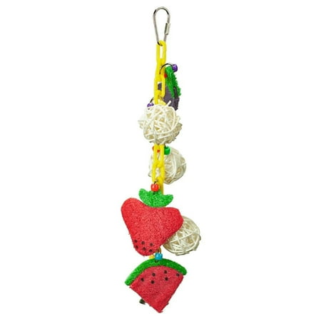 A&E Cage Happy Beaks Fruit & Vegetables on Chain Bird Toy, 7.5 in.