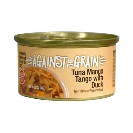 Against The Grain Tuna Mango Tango With Duck Dinner Wet Cat Food 2.8 oz Can