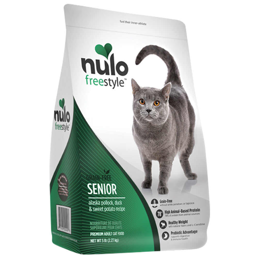 Nulo FreeStyle Senior Grain-Free Dry Cat Food, 5 lbs.