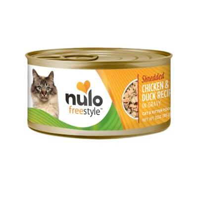 Nulo FreeStyle Shredded Chicken & Duck in Gravy Canned Cat Food, 3 oz.