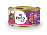 Nulo FreeStyle Shredded Beef & Trout in Gravy Canned Cat Food, 3 oz.