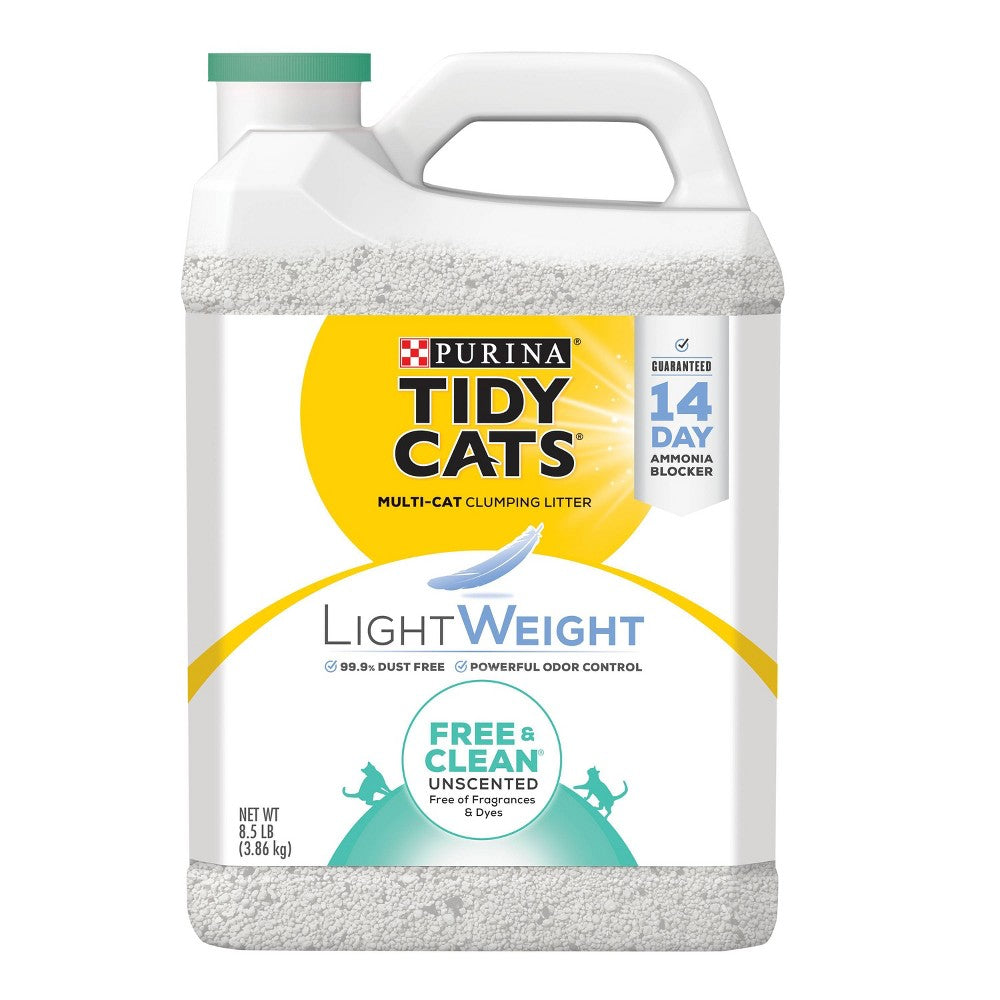 Tidy Cats Free & Clean Unscented Lightweight Clumping Cat Litter, 8.5 lbs.