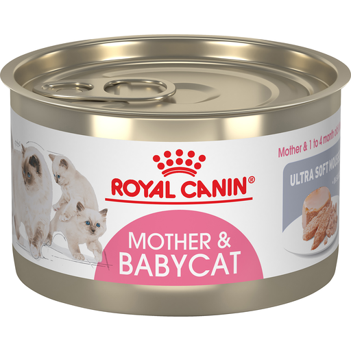Royal Canin Feline Health Nutrition Mother & Babycat Ultra Soft Mousse in Sauce Cat Food, 5 oz.