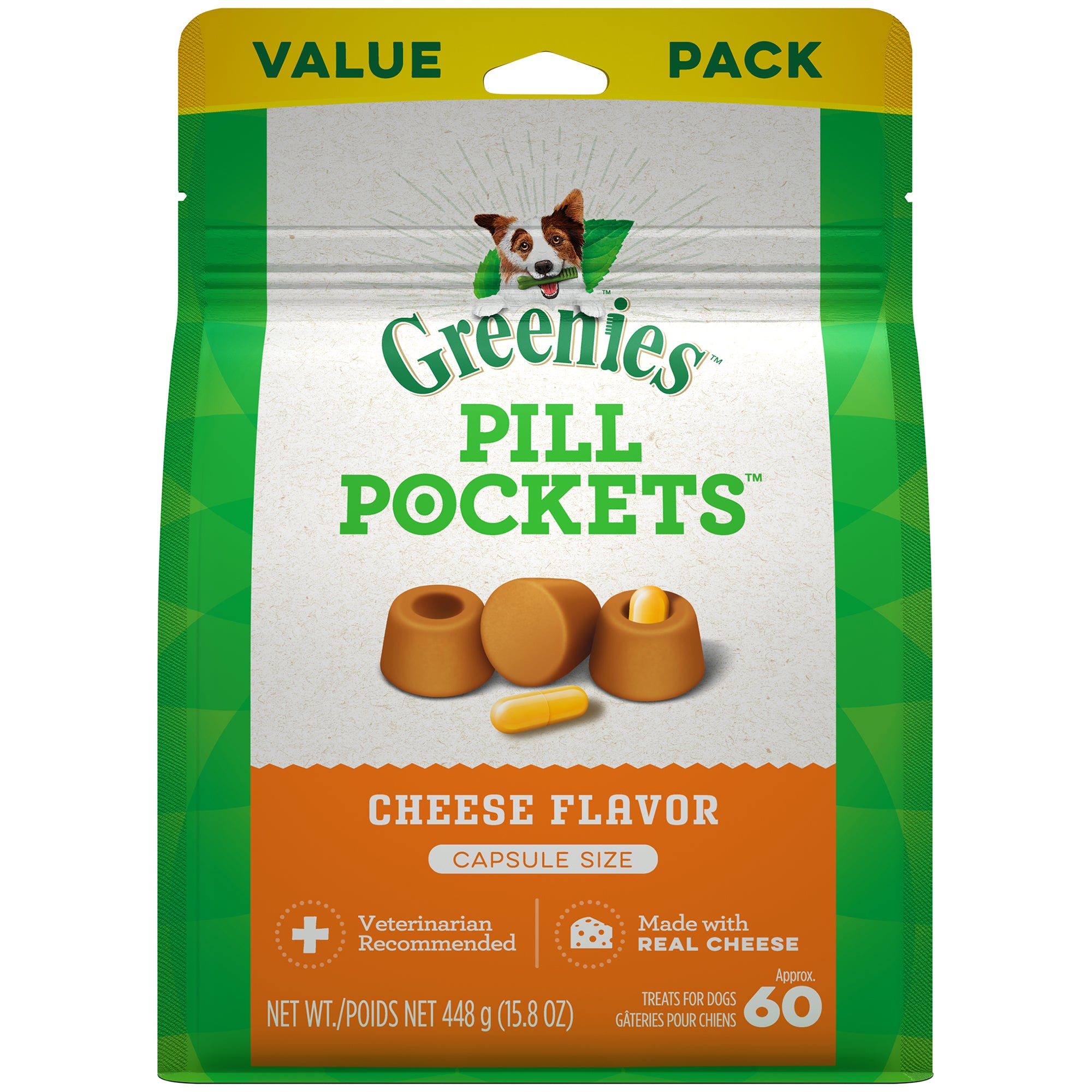 Greenies Cheese Flavor Pill Pockets For Dogs, 15.8 oz