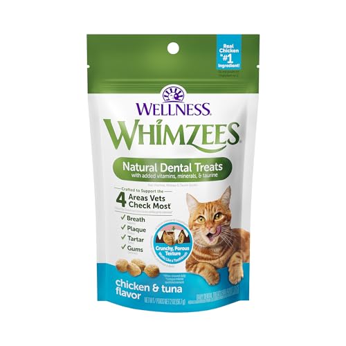 Whimzees Chicken & Tuna Dental Cat Treats, 2 oz.