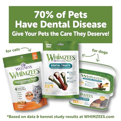Whimzees Chicken & Tuna Dental Cat Treats, 2 oz.