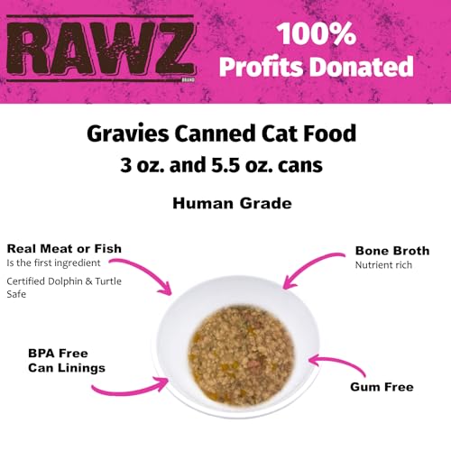 Rawz Minced Canned Cat Food 3 oz Can