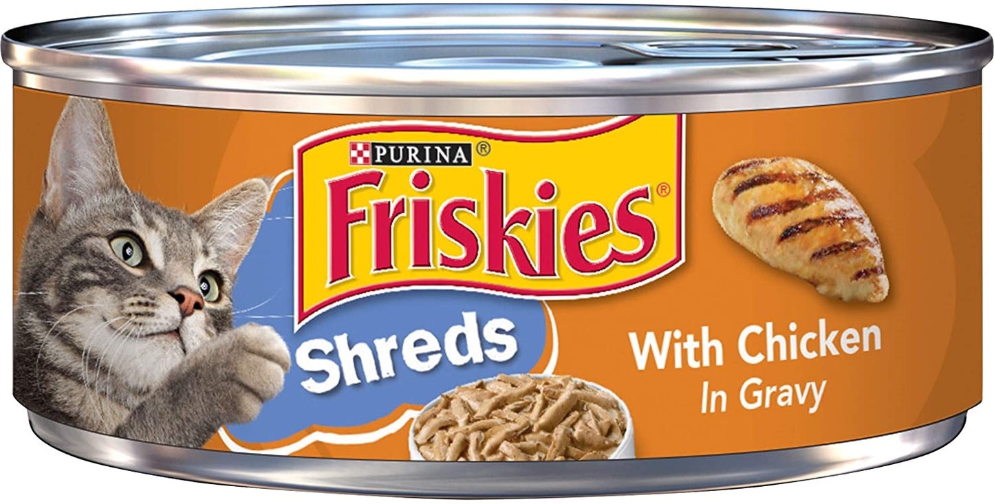 Friskies Meaty Bits Chicken Dinner in Gravy Wet Cat Food, 5.5 oz.