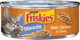 Friskies Meaty Bits Chicken Dinner in Gravy Wet Cat Food, 5.5 oz.