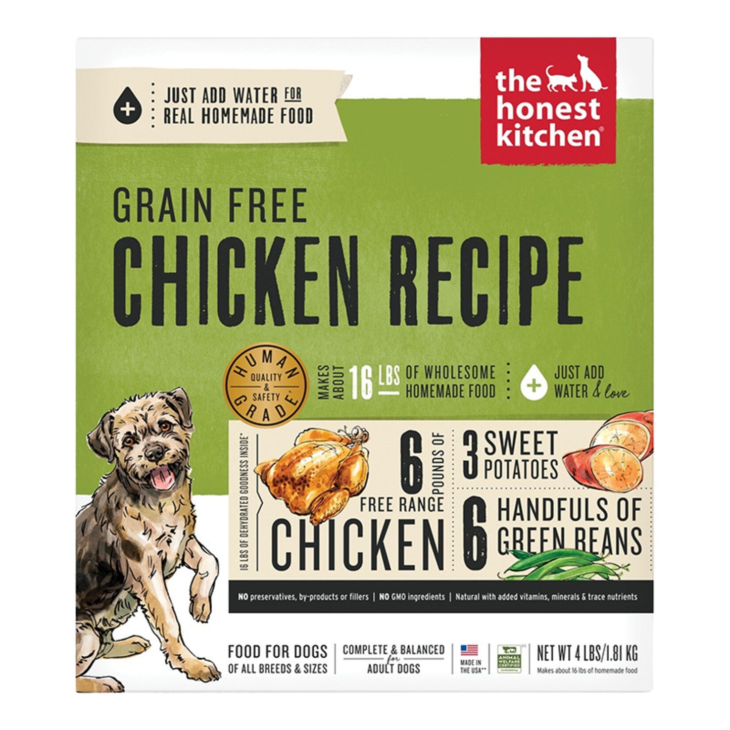 The Honest Kitchen Grain-Free Chicken Dog Food, 4 lbs.