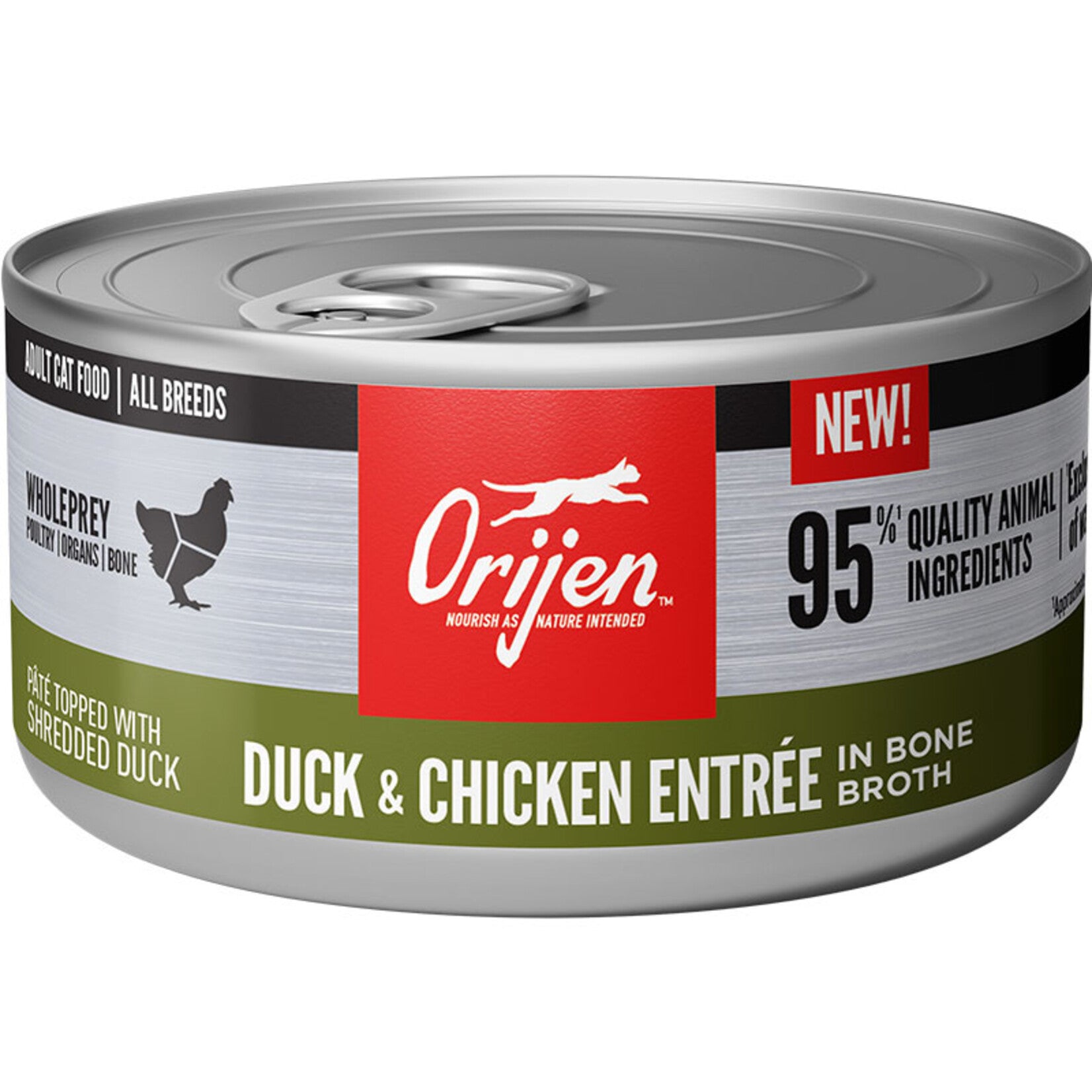 Orijen Duck & Chicken Entree in Bone Broth Wet Cat Food, 3 oz.